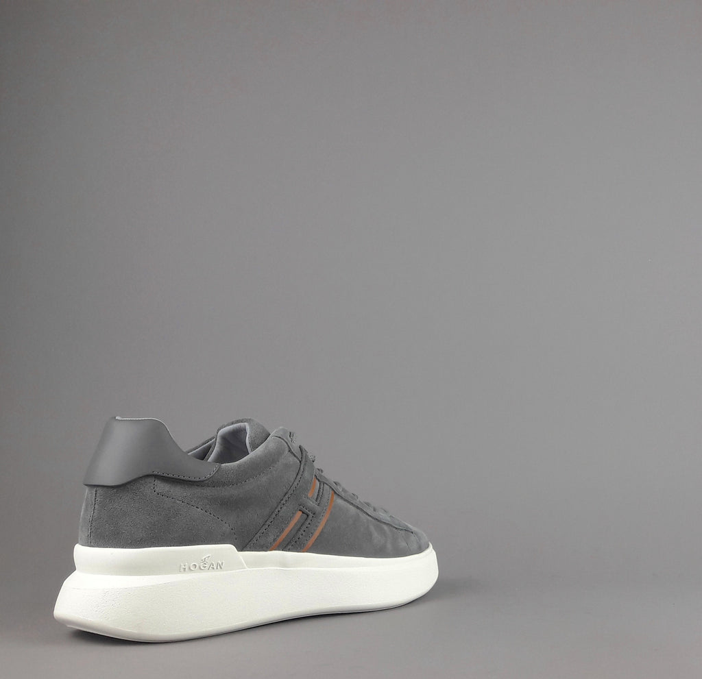 Hogan Sneakers H580 Uomo Camoscio Grigio H Lunga