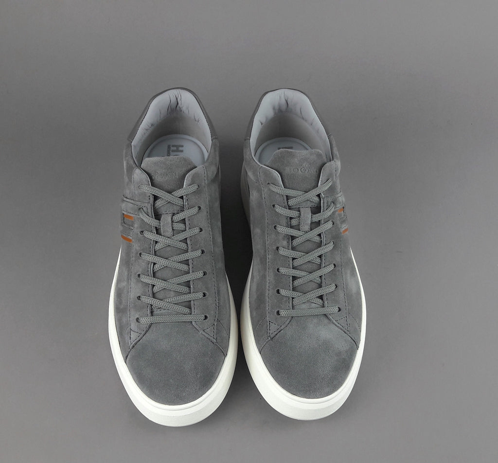 Hogan Sneakers H580 Uomo Camoscio Grigio H Lunga
