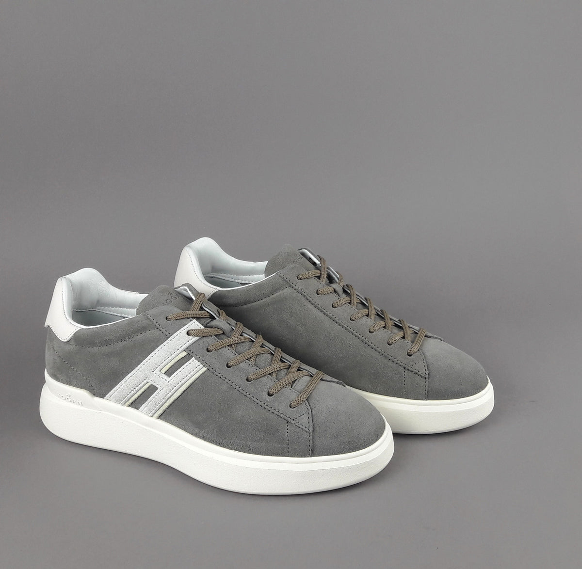 Hogan Sneakers H580 Uomo Camoscio Grigio H Lunga