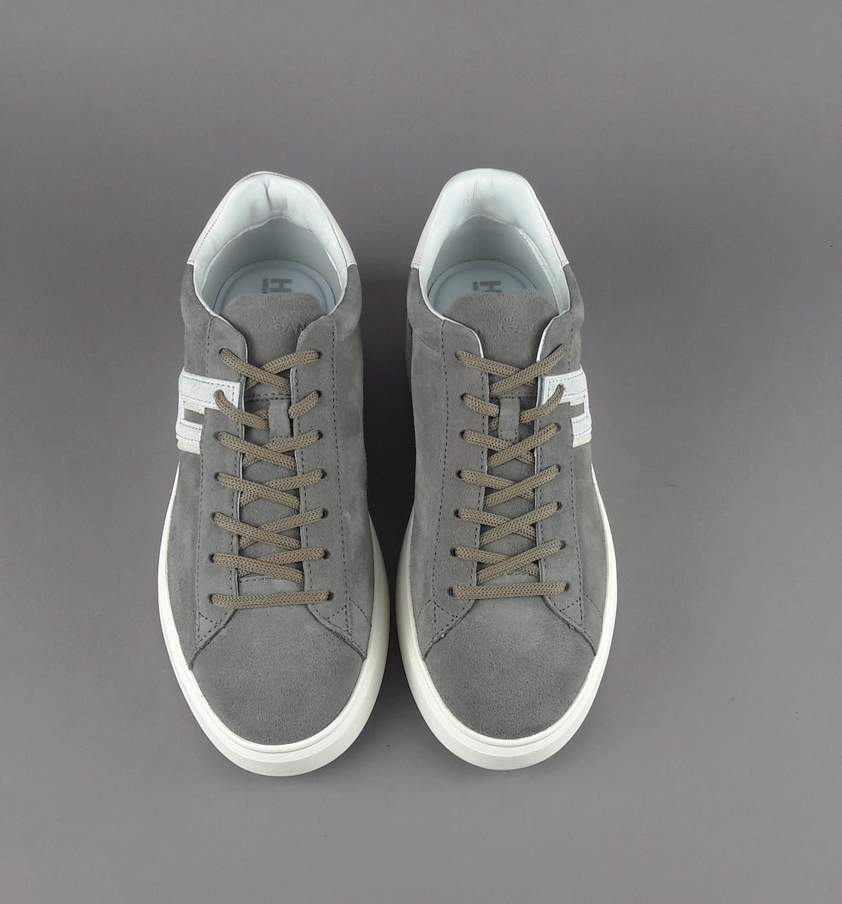 Hogan Sneakers H580 Uomo Camoscio Grigio H Lunga