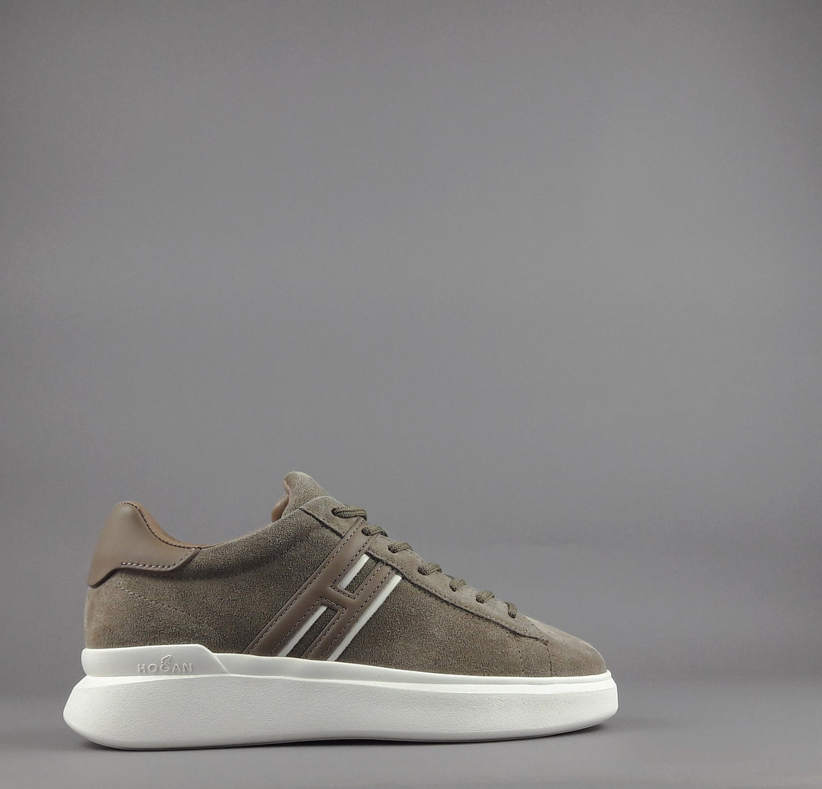 Hogan Sneakers H580 Uomo Camoscio Marrone Chiaro
