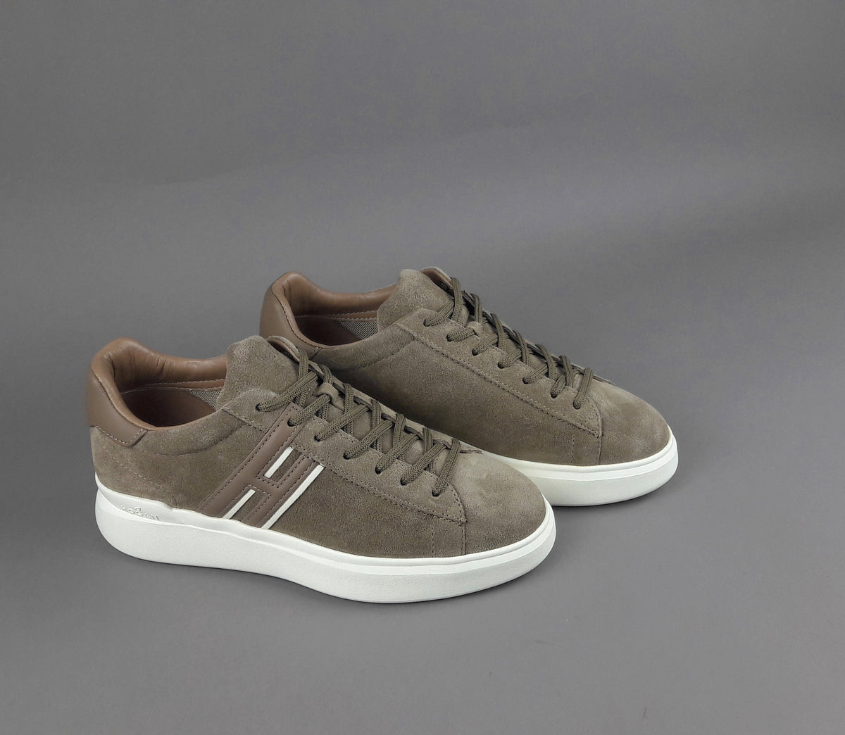 Hogan Sneakers H580 Uomo Camoscio Marrone Chiaro