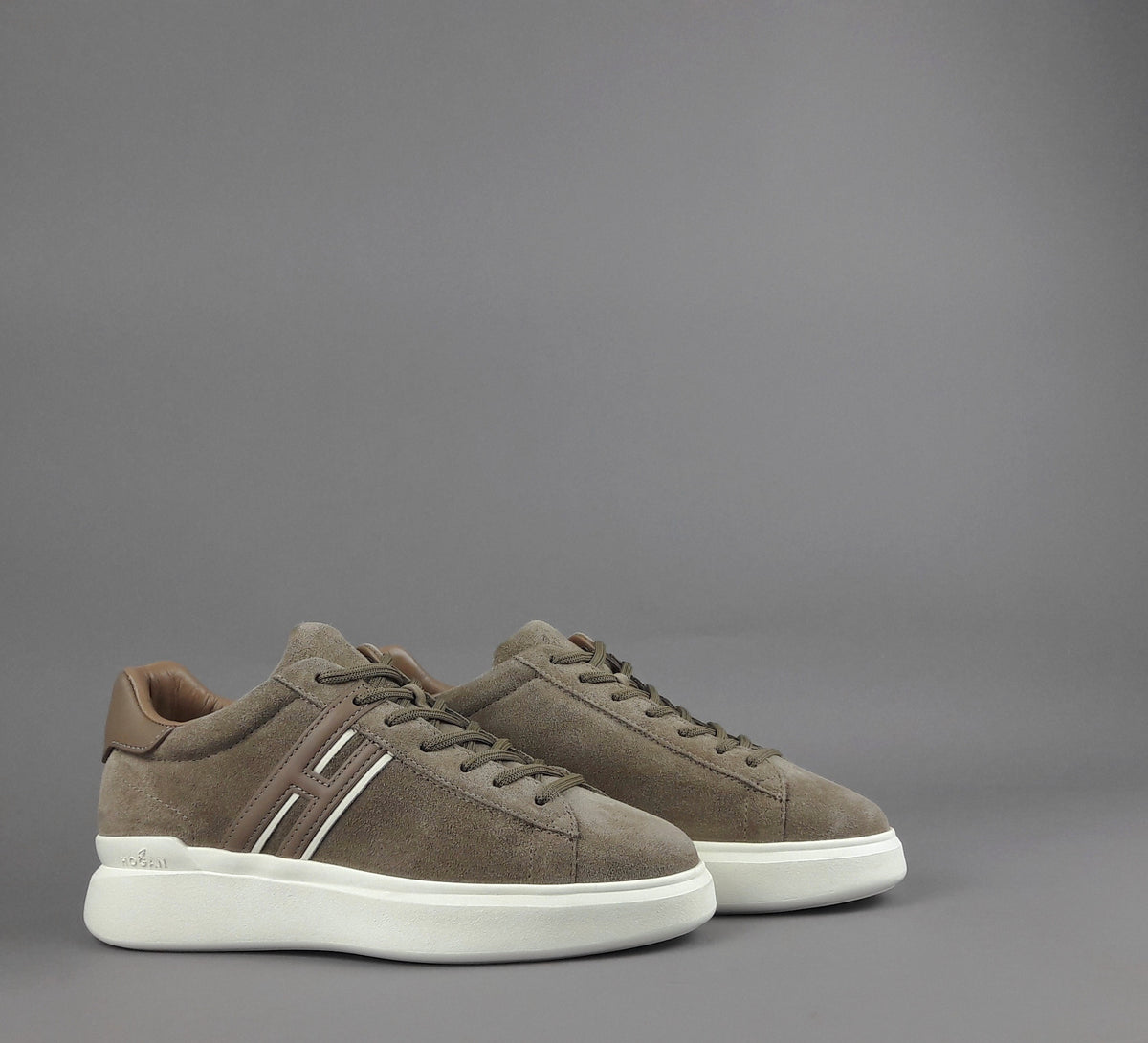 Hogan Sneakers H580 Uomo Camoscio Marrone Chiaro