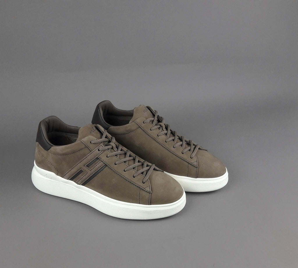 Hogan Sneakers H580 Uomo Nabuk Talpa Scuro