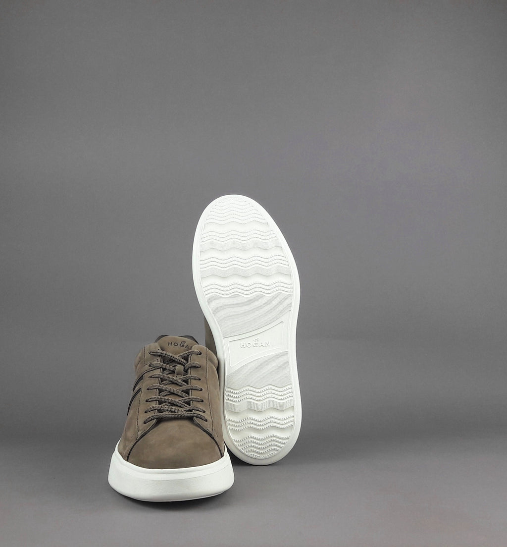 Hogan Sneakers H580 Uomo Nabuk Talpa Scuro
