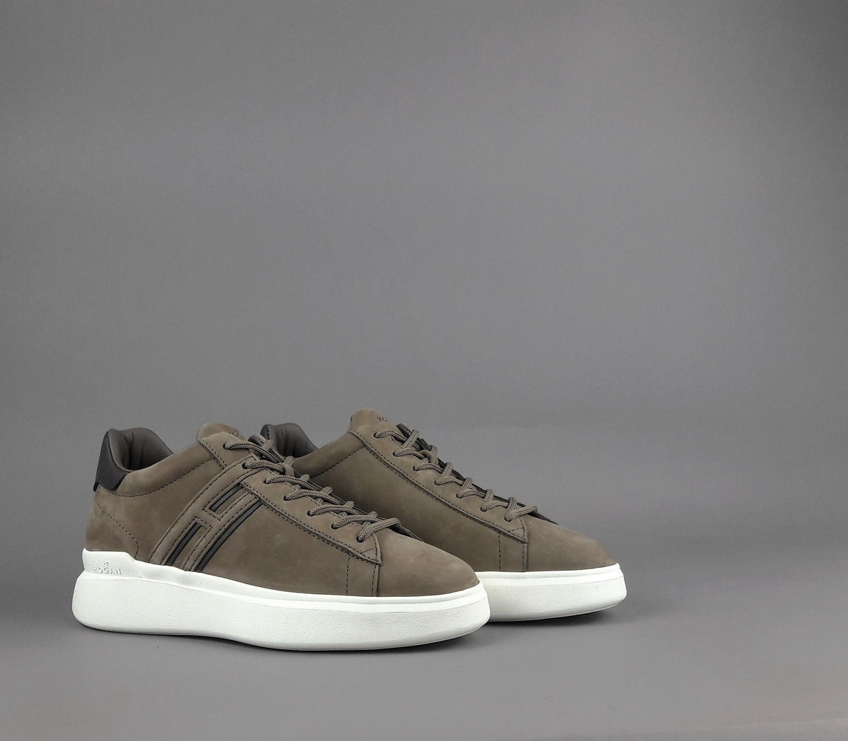 Hogan Sneakers H580 Uomo Nabuk Talpa Scuro