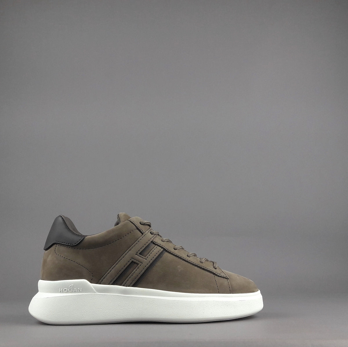 Hogan Sneakers H580 Uomo Nabuk Talpa Scuro