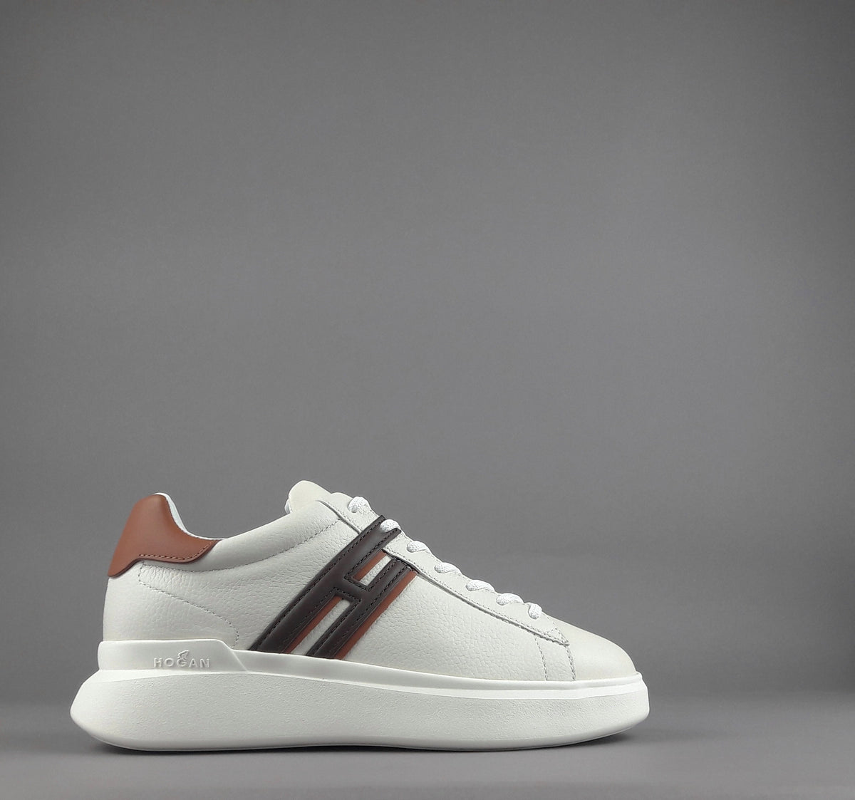 Hogan Sneakers H580 Uomo Pelle Avorio H Lunga