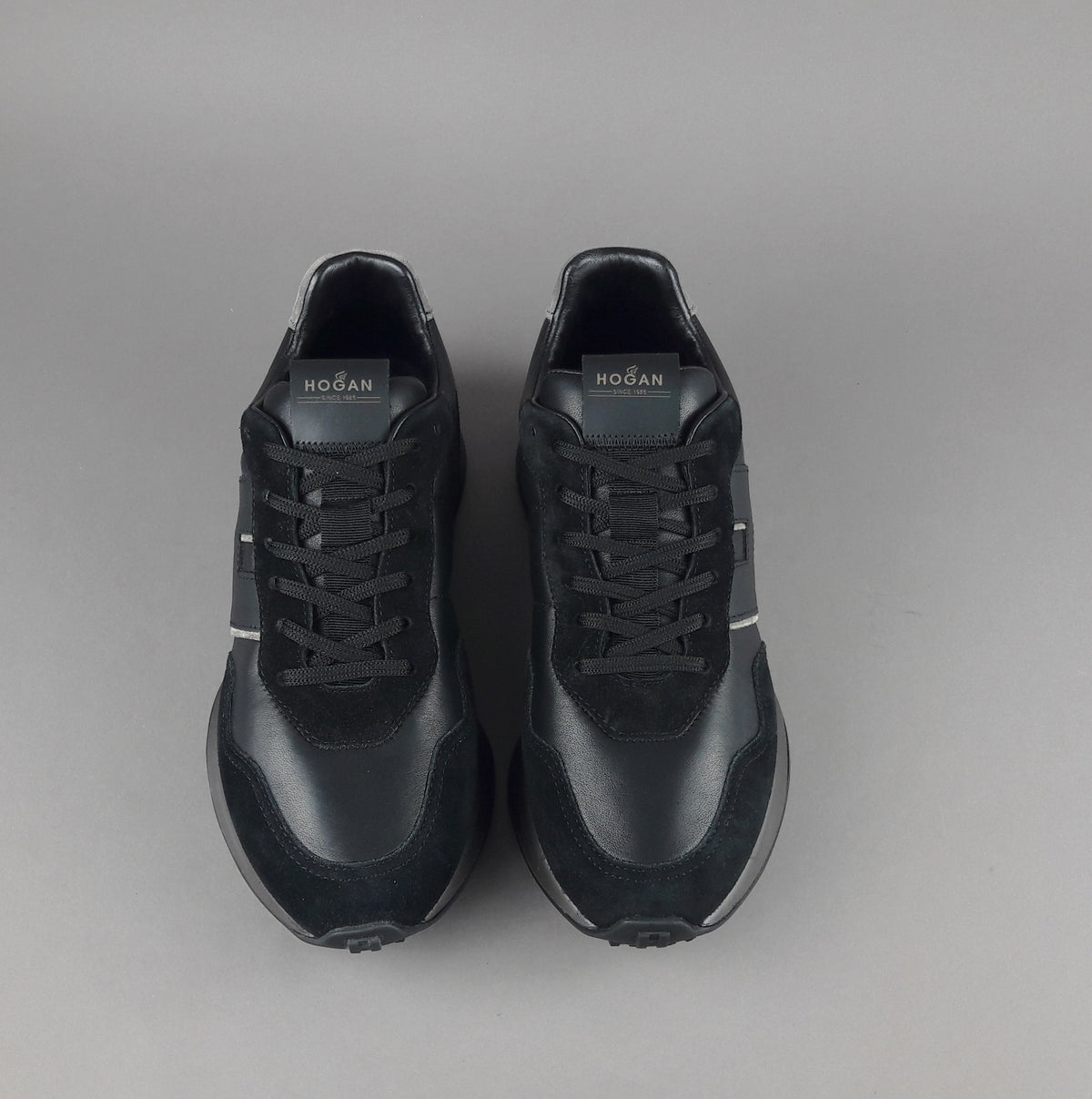 Hogan Sneakers H601 Uomo Camoscio E Pelle Nero H Cucita