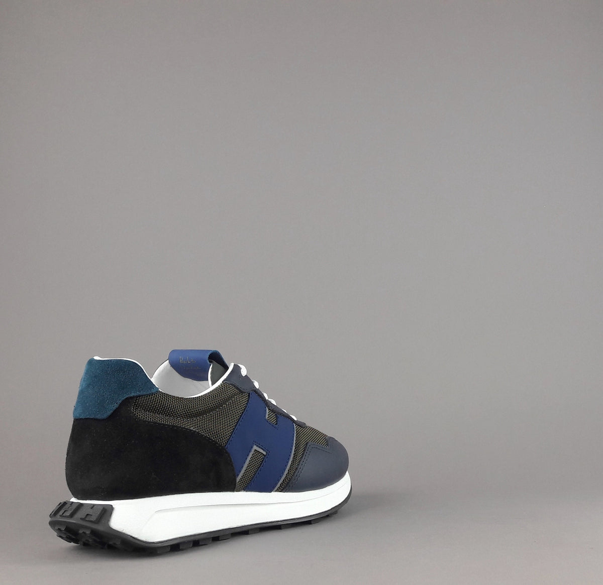 Hogan Sneakers H601 Uomo Pelle Tela Blu Scuro H Gommata