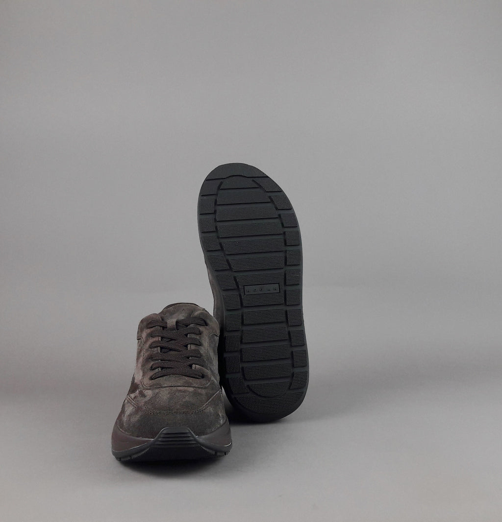 Hogan Sneakers Hi-Light H719 Uomo Camoscio Marrone Scuro