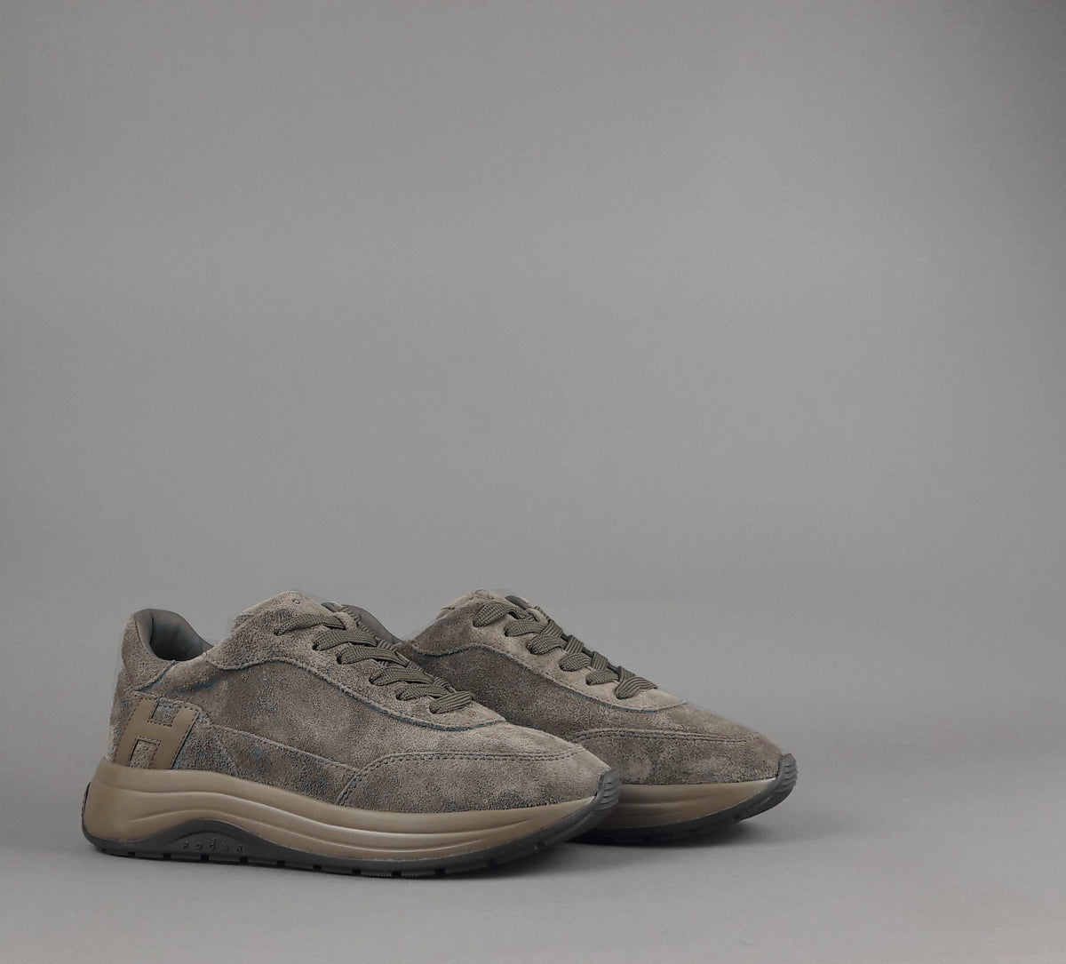 Hogan Sneakers Hi-Light H719 Uomo Camoscio Talpa Scuro
