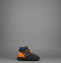 Hogan Sneakers Hi Top J340 Junior Baby Camoscio Blu Scuro H Suede Blu Scuro Profilo Arancio