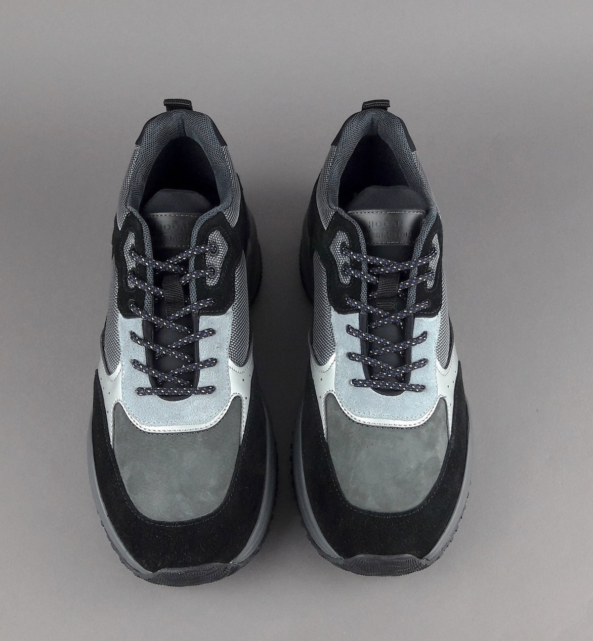 Hogan Sneakers Interaction Uomo Camoscio Tela Nero Grigio