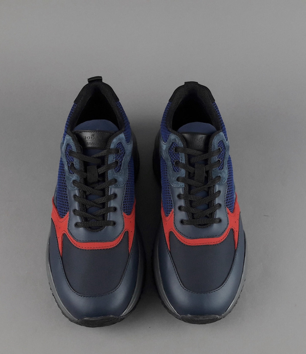 Hogan Sneakers Interaction Uomo Pelle Camoscio Tela Blu Scuro