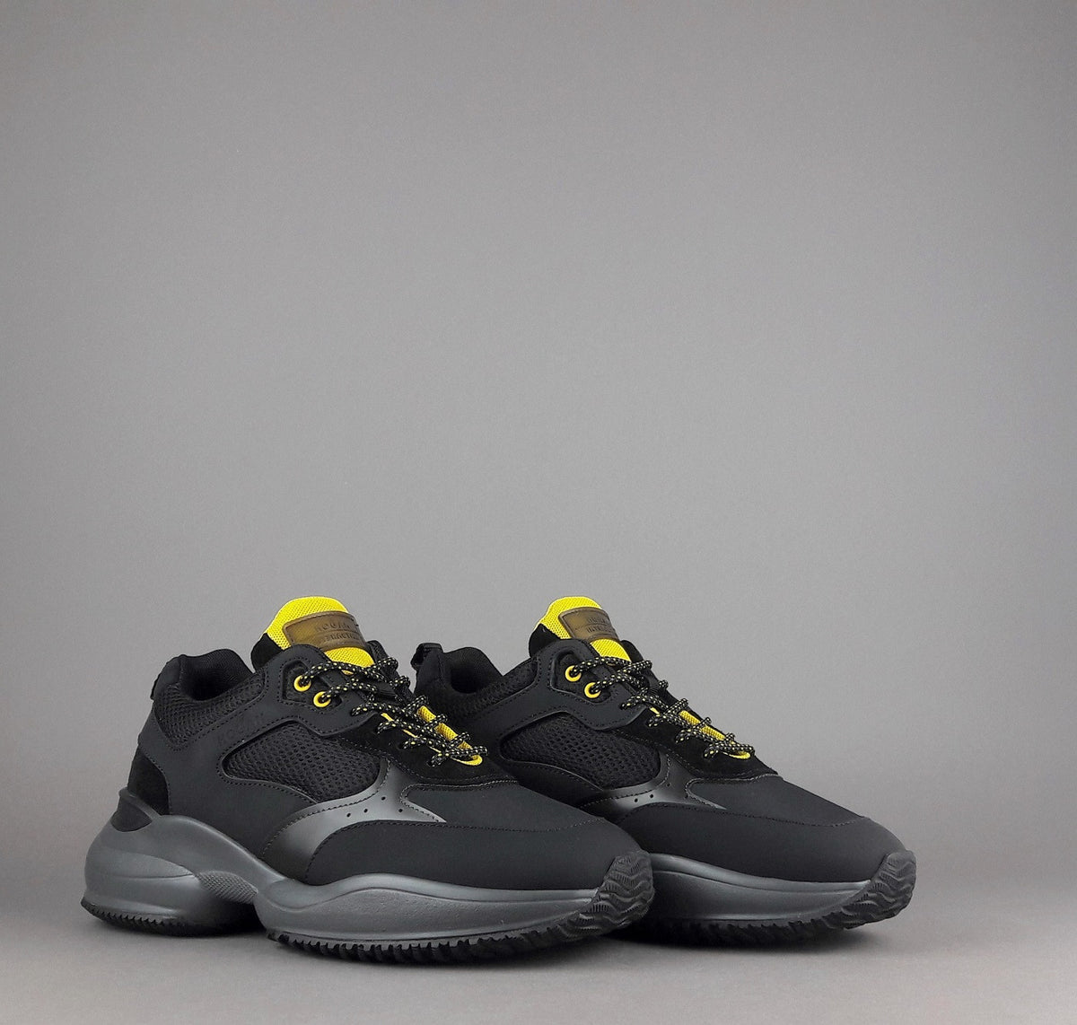 Hogan Sneakers Interaction Uomo Pelle Gommata Tela Nero