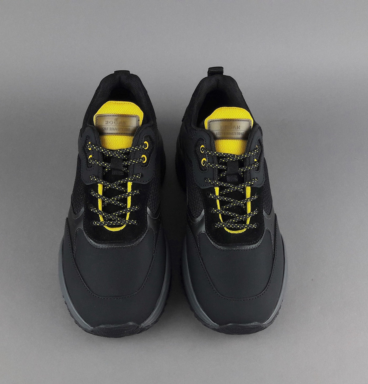 Hogan Sneakers Interaction Uomo Pelle Gommata Tela Nero