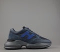 Hogan Sneakers Interaction Uomo Pelle Tela Blu Scuro