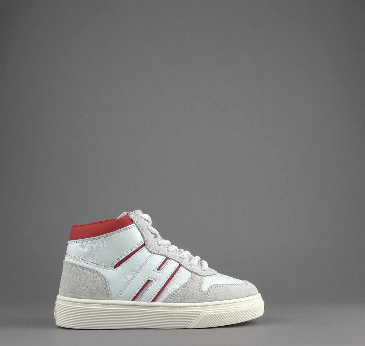 Hogan Sneakers J340 Junior Camoscio Pelle Bianco H Lunga