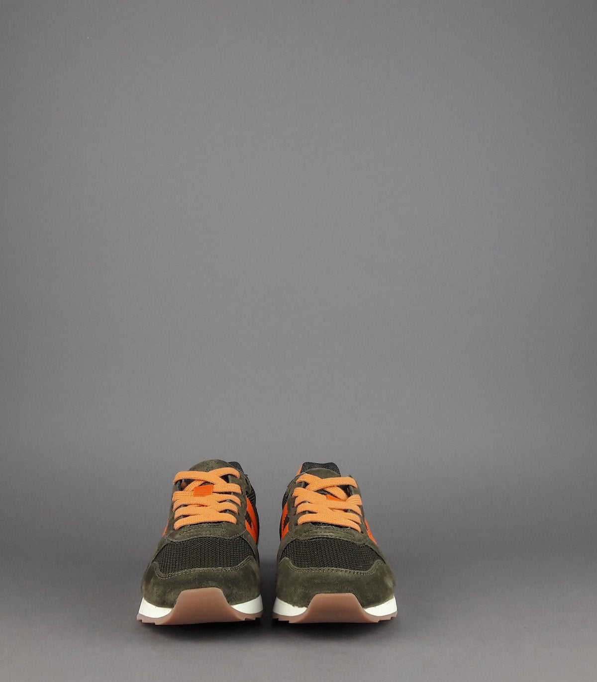 Hogan Sneakers J484 Junior Camoscio Tela Verde Militare H Tessuto