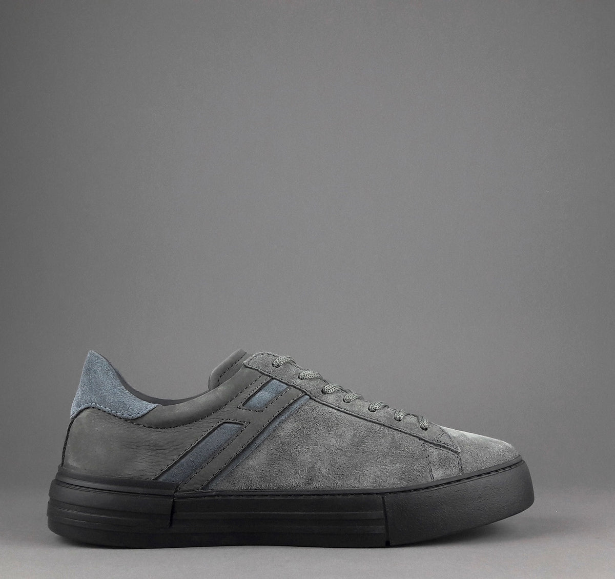 Hogan Sneakers Rebel Uomo Camoscio Nabuk Grigio