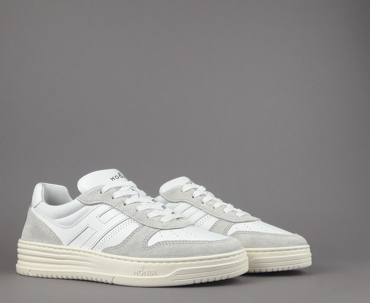 Hogan Sneakers Uomo H630 Camoscio Ghiaccio Pelle Bianco