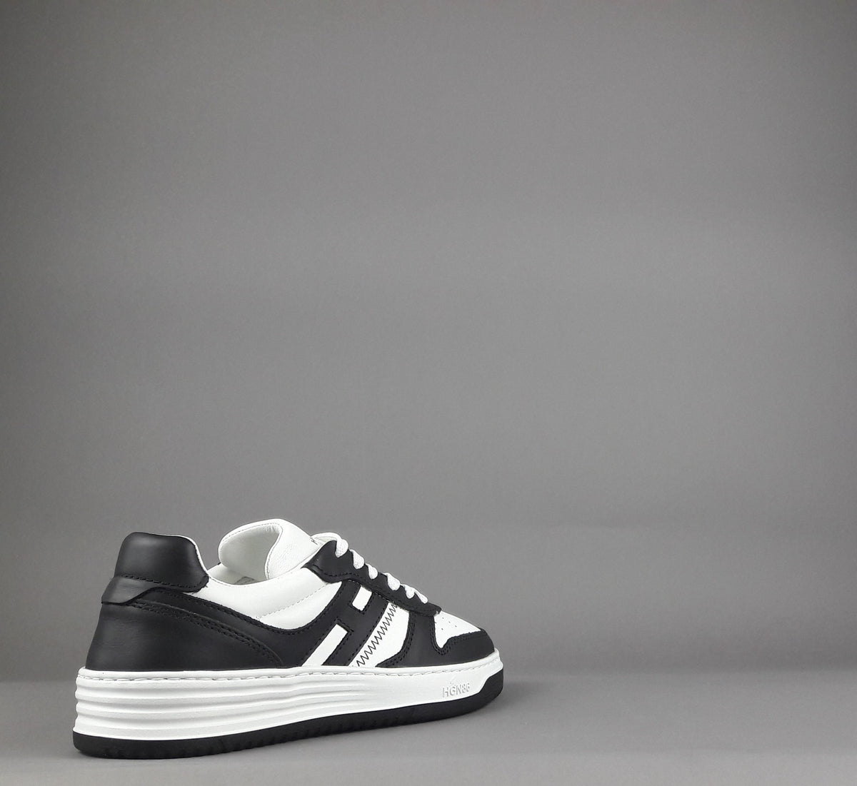 Hogan Sneakers Uomo H630 Pelle Nero/Bianco