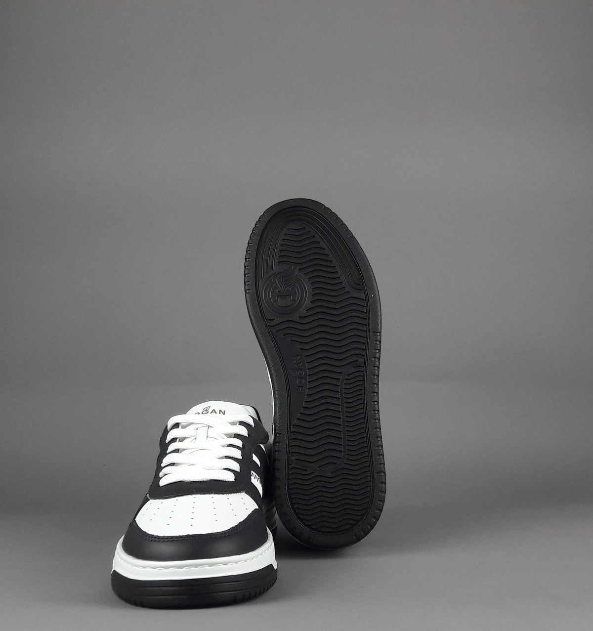 Hogan Sneakers Uomo H630 Pelle Nero/Bianco
