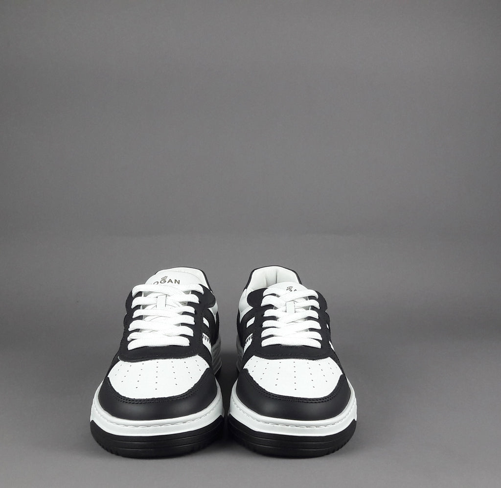 Hogan Sneakers Uomo H630 Pelle Nero/Bianco