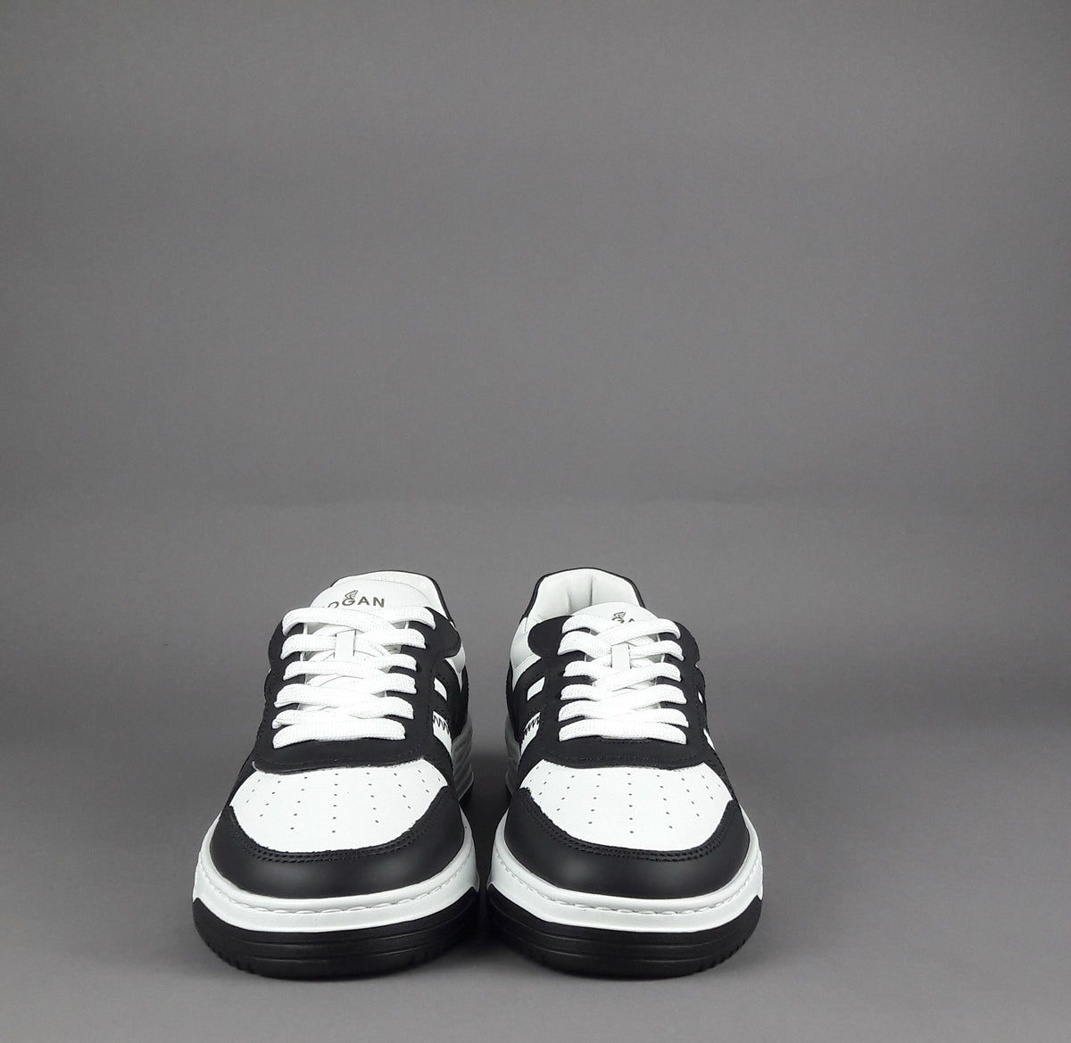 Hogan Sneakers Uomo H630 Pelle Nero/Bianco