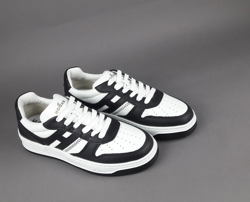 Hogan Sneakers Uomo H630 Pelle Nero/Bianco