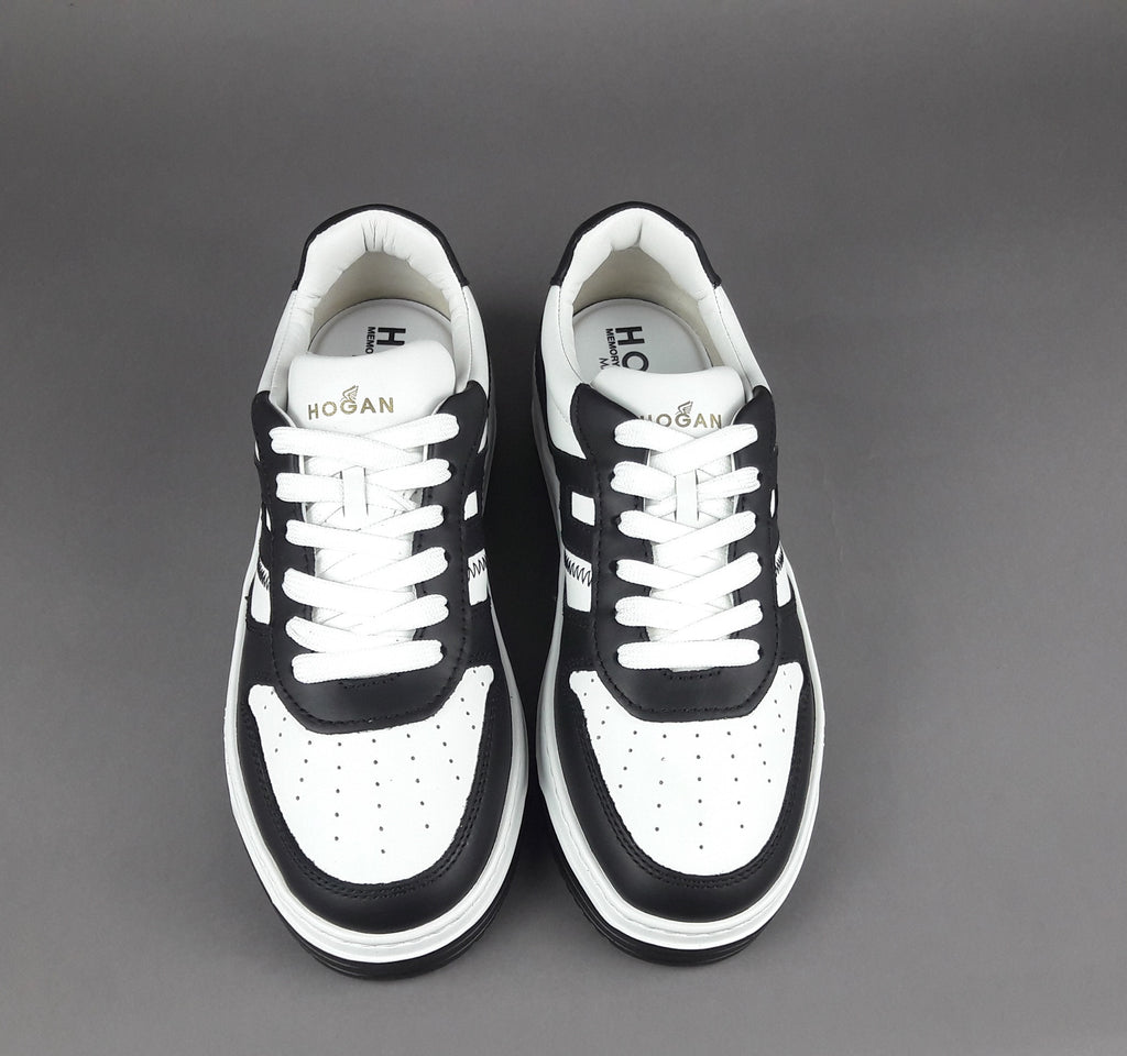 Hogan Sneakers Uomo H630 Pelle Nero/Bianco