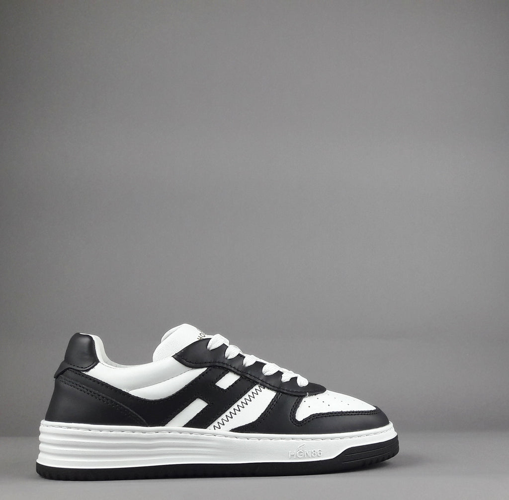 Hogan Sneakers Uomo H630 Pelle Nero/Bianco