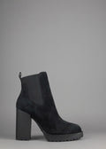 Hogan Stivaletto Donna H542 Camoscio Nero Elastici Laterali