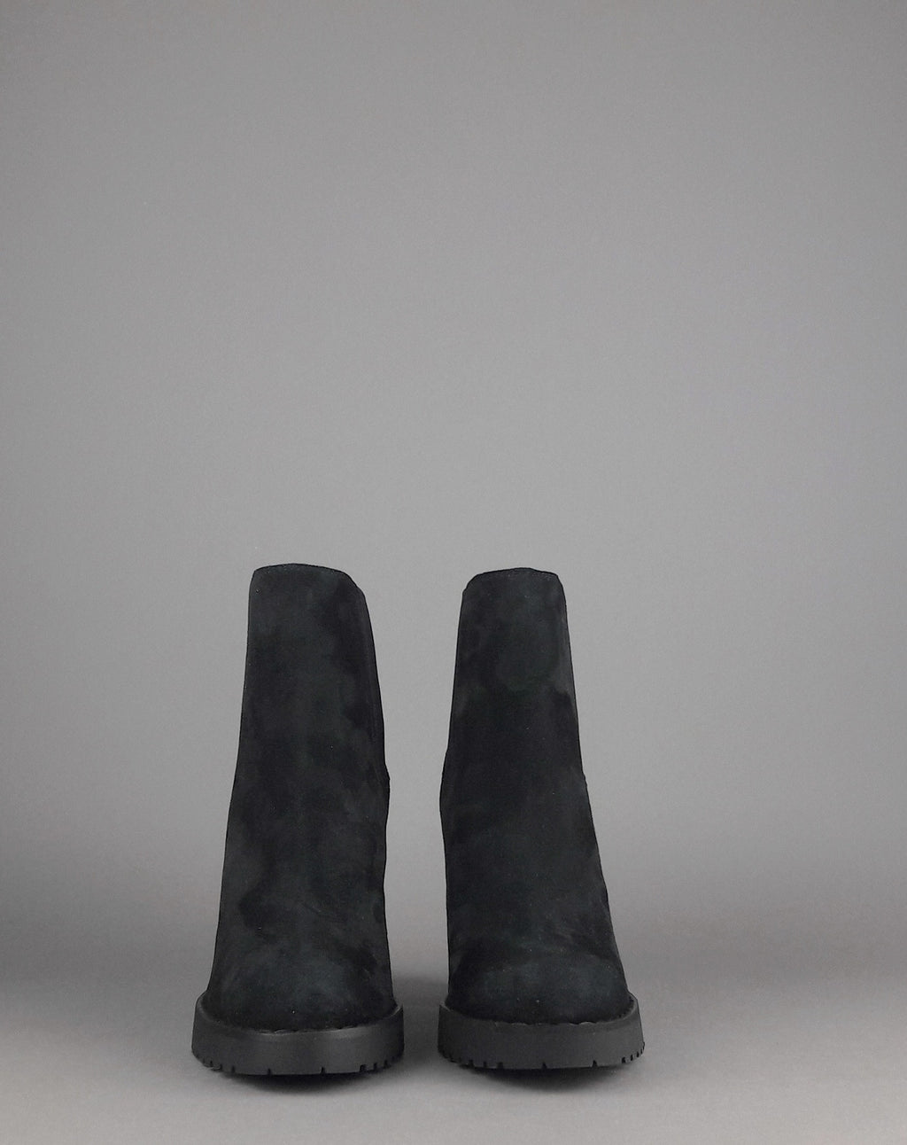 Hogan Stivaletto Donna H542 Camoscio Nero Elastici Laterali
