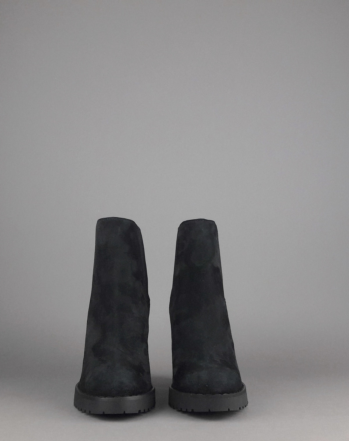 Hogan Stivaletto Donna H542 Camoscio Nero Elastici Laterali