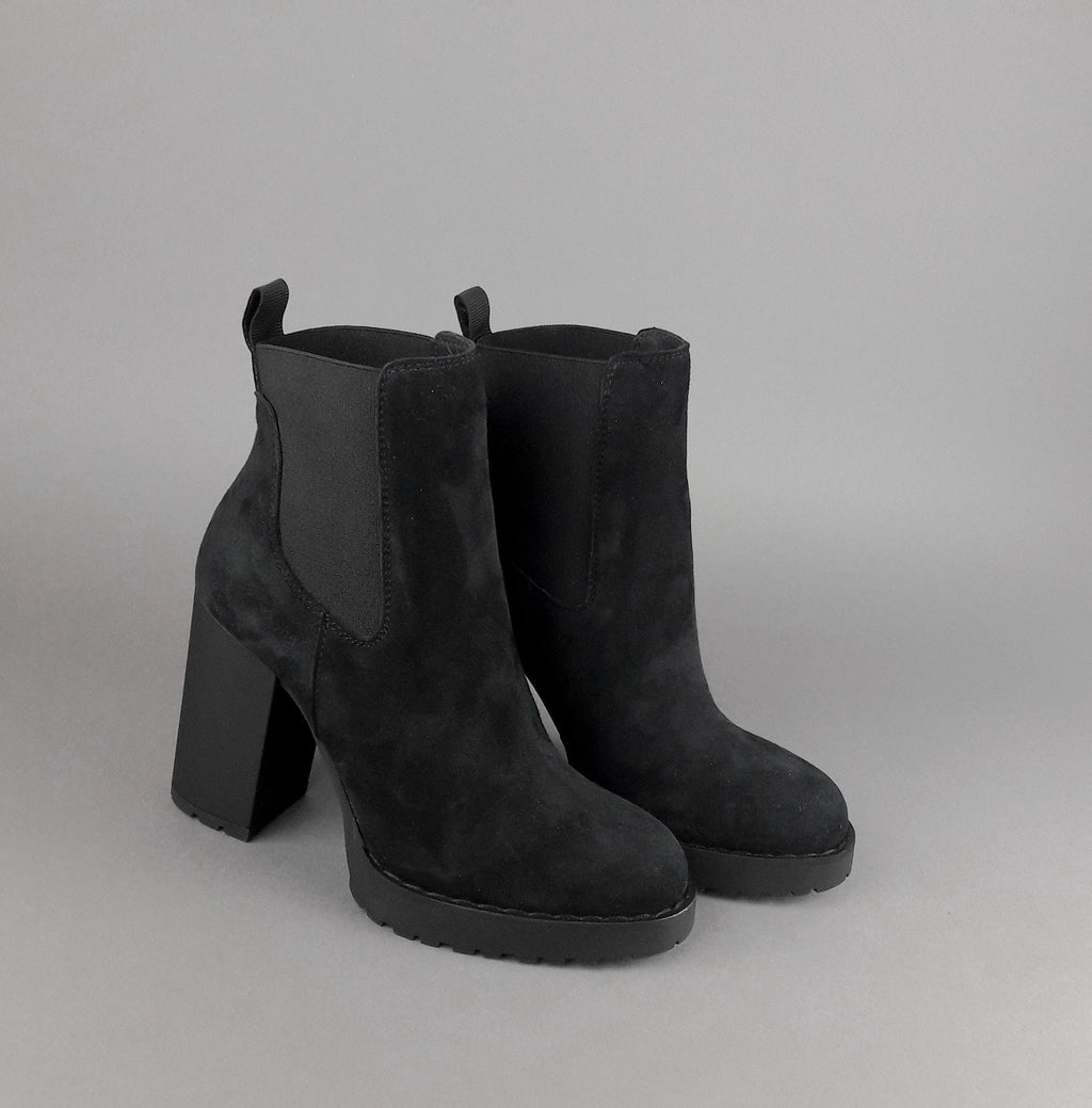 Hogan Stivaletto Donna H542 Camoscio Nero Elastici Laterali