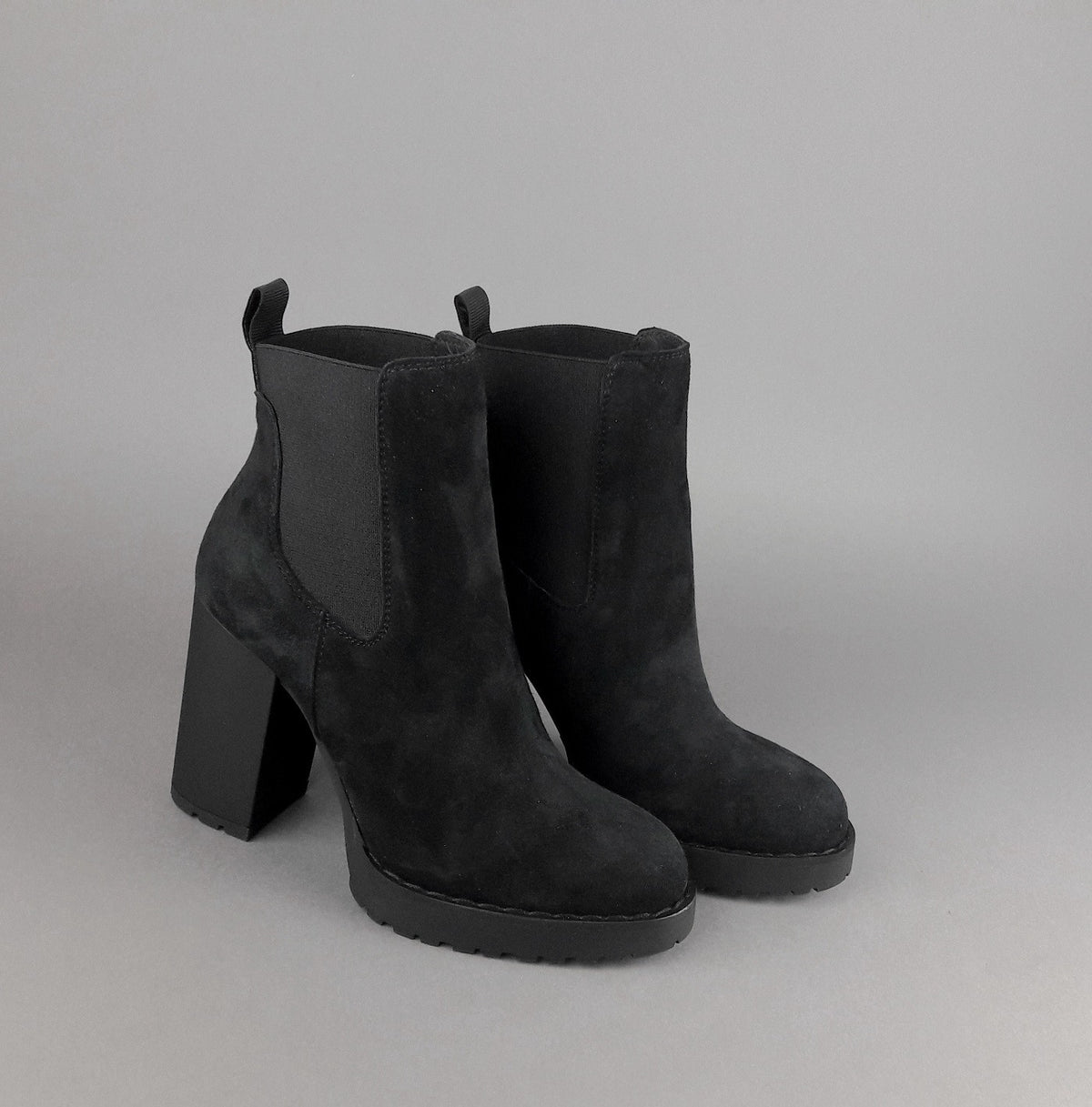 Hogan Stivaletto Donna H542 Camoscio Nero Elastici Laterali