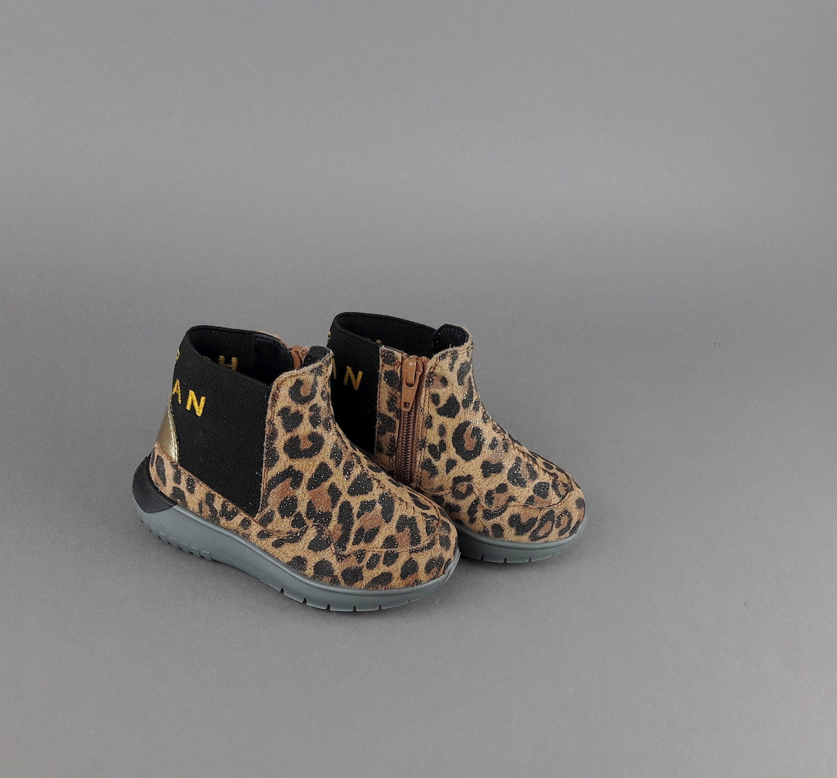 Hogan Stivaletto Interactive3 Junior Baby Camoscio Stampa Animalier