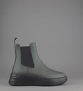 Hogan Stivaletto Rebel Donna H562 Pelle Gommata Verde Militare