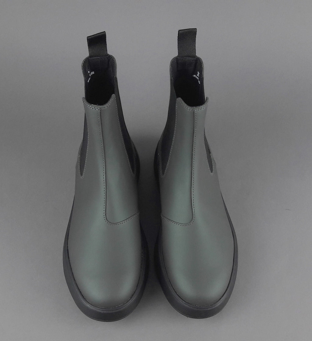 Hogan Stivaletto Rebel Donna H562 Pelle Gommata Verde Militare