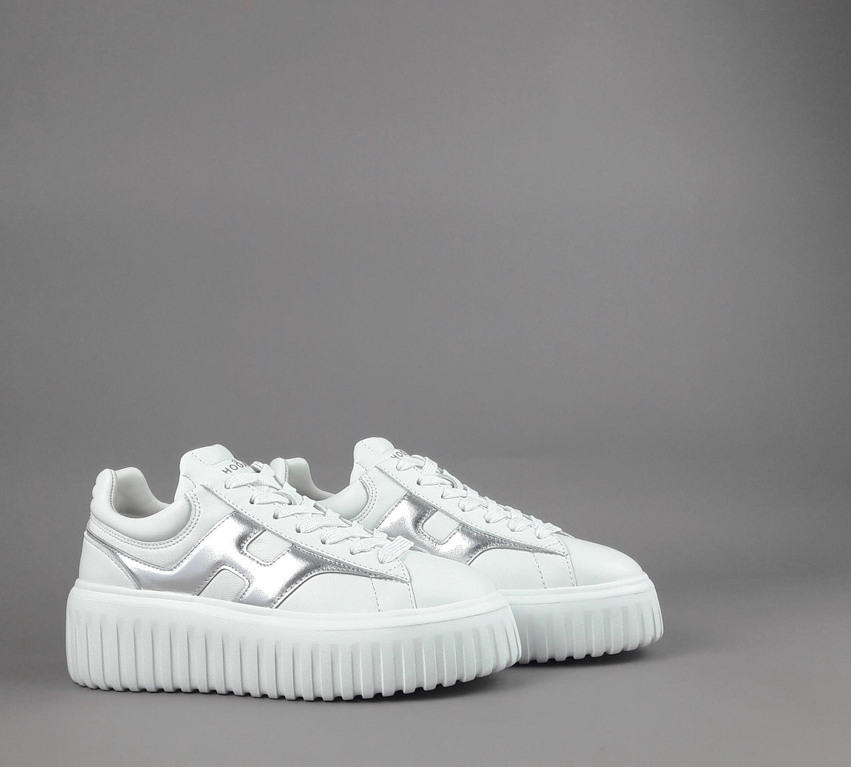 Hogan Stripes Donna Pelle Nappa Bianco