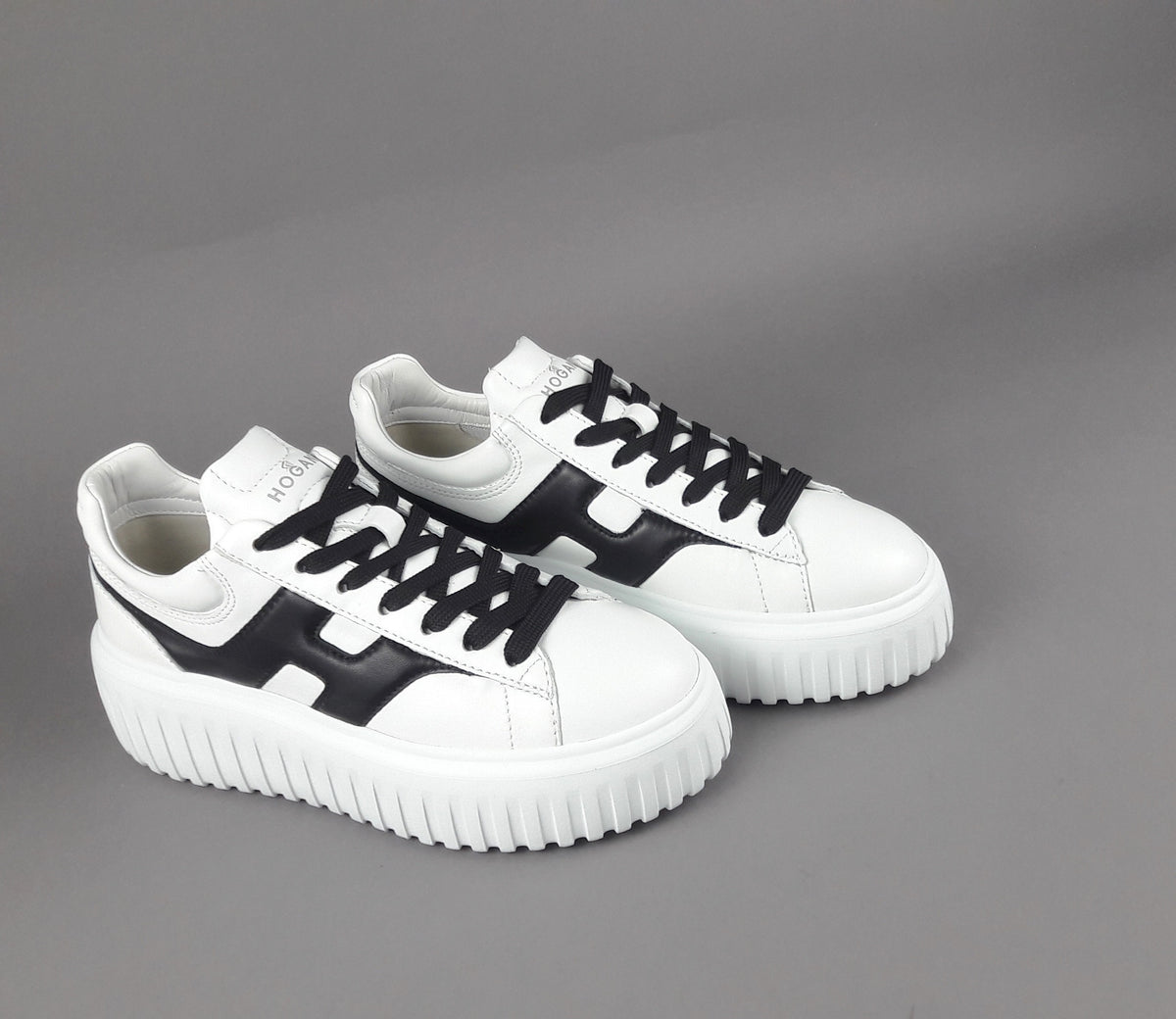 Hogan Stripes Donna Pelle Nappa Bianco