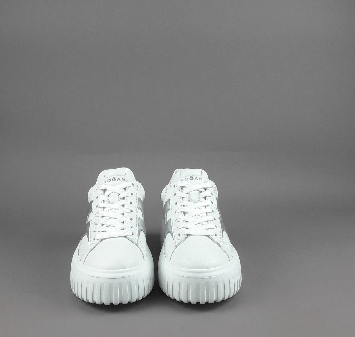 Hogan Stripes Donna Pelle Nappa Bianco