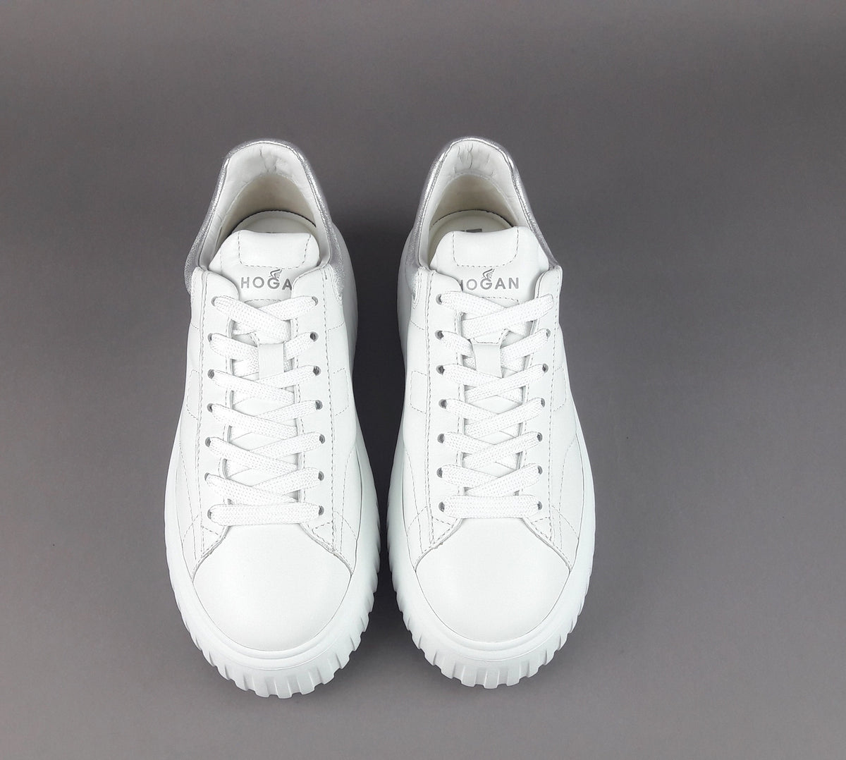 Hogan Stripes Donna Pelle Nappa Bianco