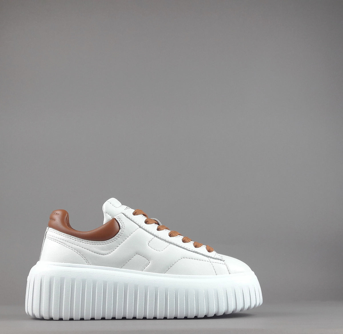 Hogan Stripes Donna Pelle Nappa Bianco