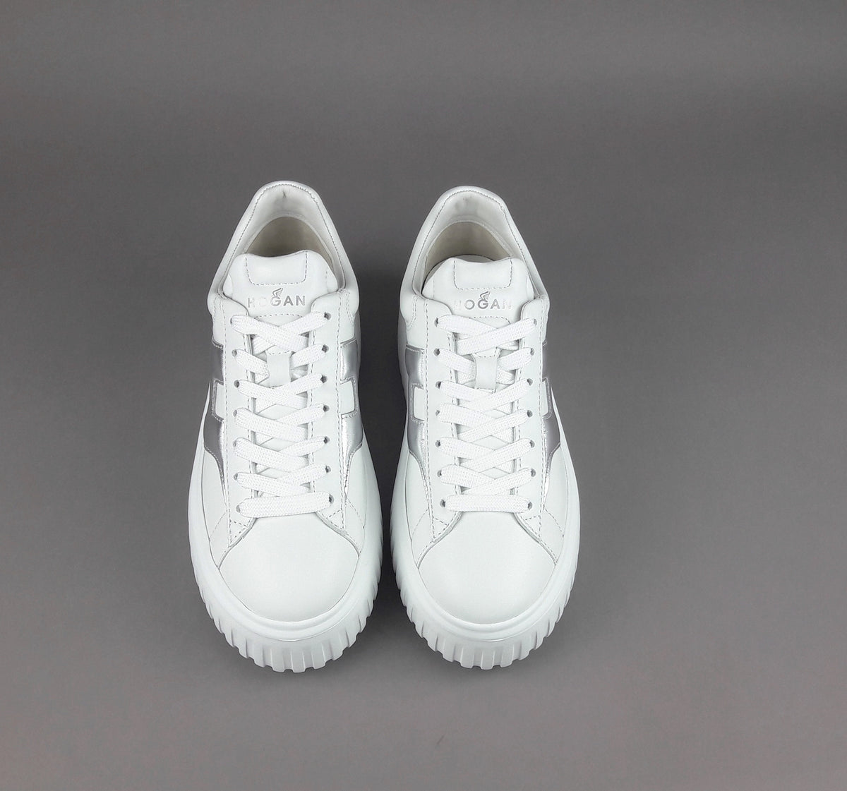 Hogan Stripes Donna Pelle Nappa Bianco