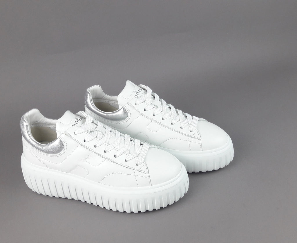Hogan Stripes Donna Pelle Nappa Bianco