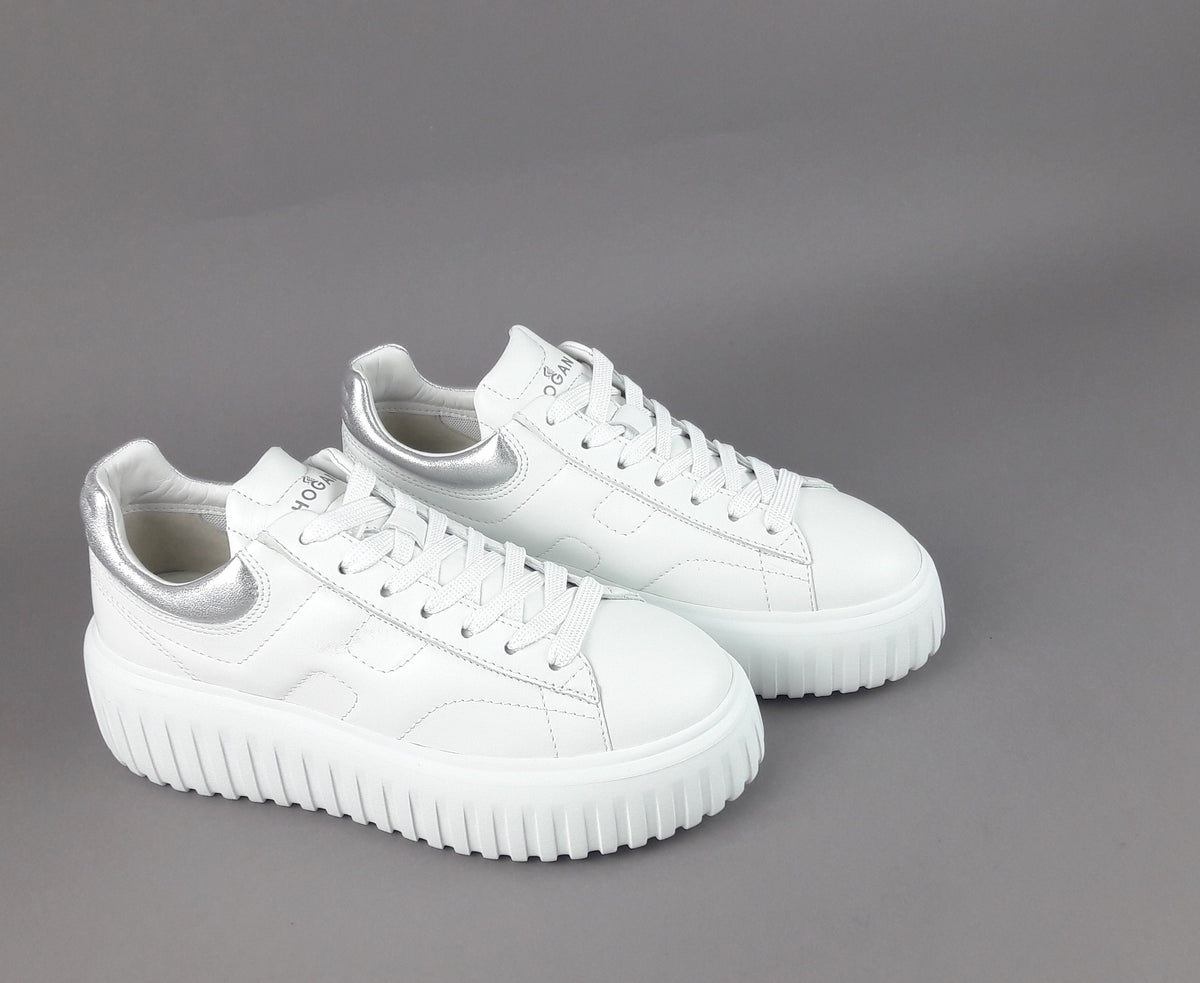 Hogan Stripes Donna Pelle Nappa Bianco