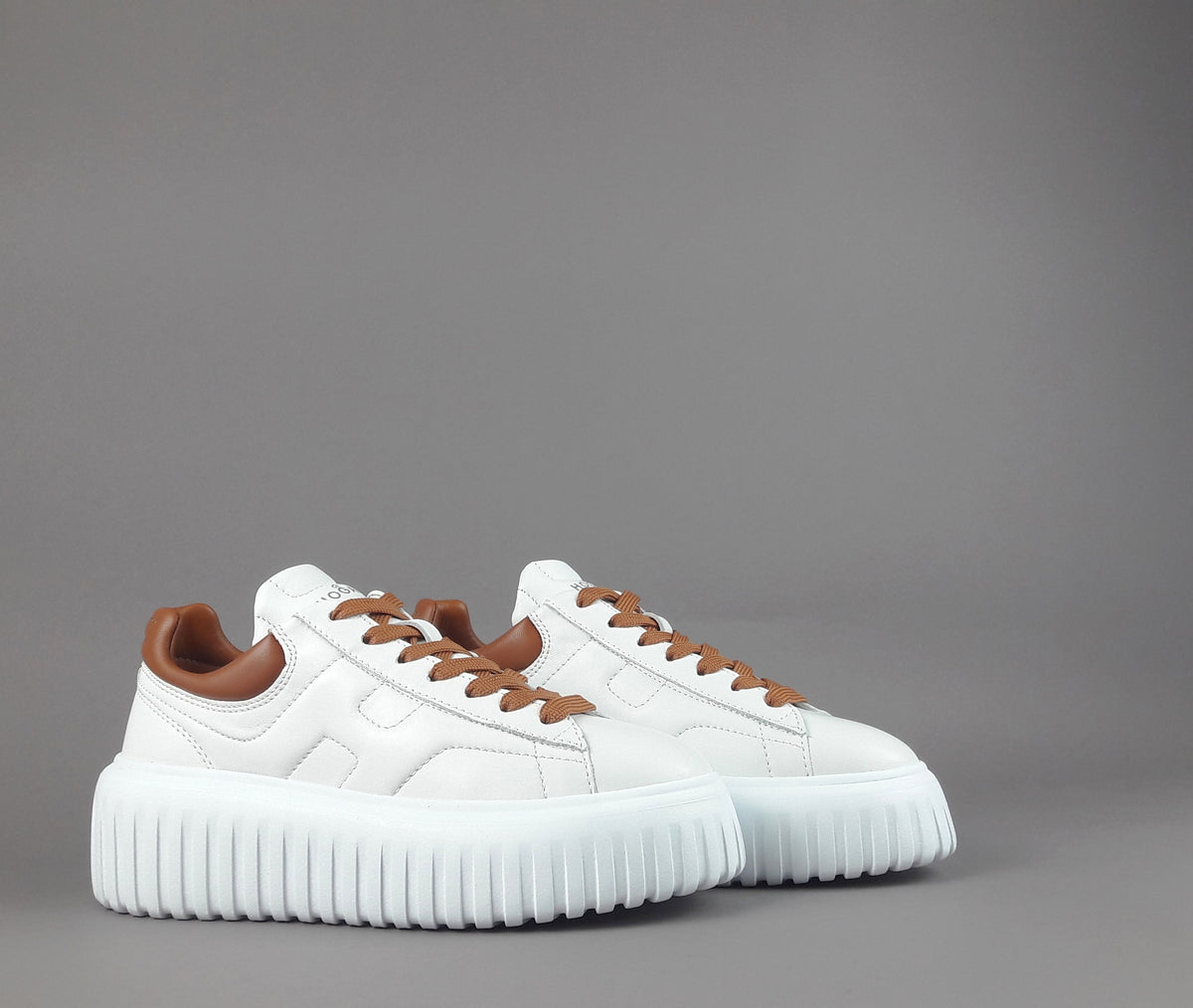Hogan Stripes Donna Pelle Nappa Bianco